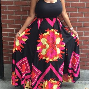 Beautiful Floral & Geometric Full Skirt ✨